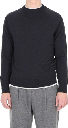 Eleventy Crew Neck Sweater in Pure Virgin Wool