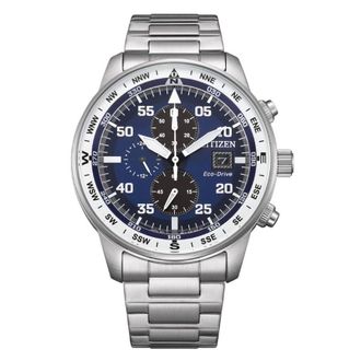 Citizen Aviator Eco-Drive Chronograph Blue Dial Mens Watch CA0880-58L