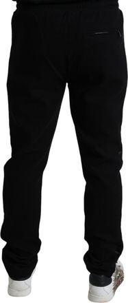 Dolce & Gabbana Mens Black Cotton Skinny Jogger Sweatpants Pants