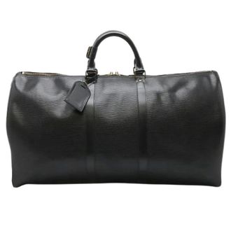 Louis Vuitton Pre-owned Weekend Bags, unisex, Black, Size: ONE SIZE Pre-owned Epi Keepall 55 Travel Bag