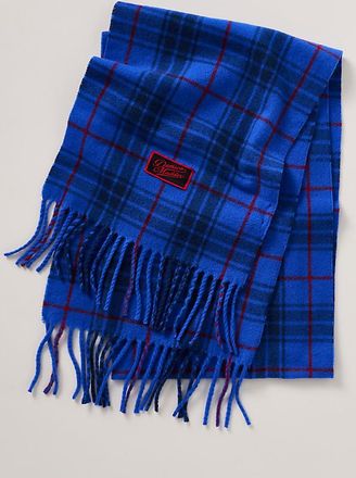 Damson Madder Plaid Fringe Scarf