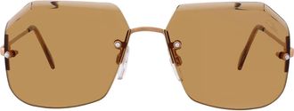 Cazal Brown Geometric Unisex Sunglasses CAZAL 217/3-3 002 60