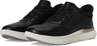 Florsheim Fleet Perf Toe Elastic Lace Sneakers Mens Shoes Black : 10.5 W (3E), Leather