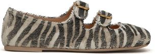 AGL Ballerina Ballet Zebrata Doppio Cinturino - Dames - Ballerinas - Veelkleurig - 37 EU - Schoenen