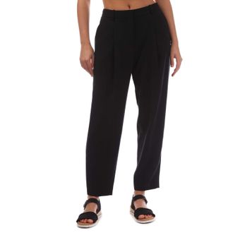 HUGO BOSS Womens Tapana Trousers in Black Viscose - Size 4 UK