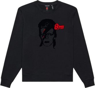 Antony Morato Sweatshirts, male, Black, Size: M Black Bowie Sweatshirt Modern Minimalist Design