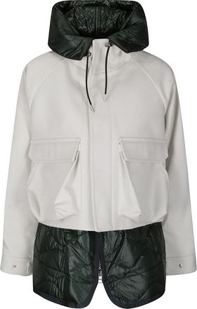 sacai Wool Melton Blouson With Down-Effect Details