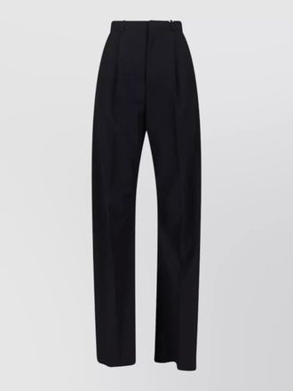 Maison Margiela pleated front trousers belt loops back pockets
