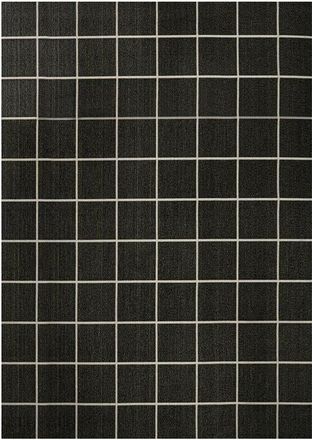 Jonathan Y Designs Grid Modern Squares Indoor/Outdoor Area Rug in Black/cream at Nordstrom, Size 4Ft 0In X 6Ft 0In