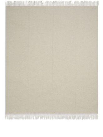 Alonpi Melrose fringe-detailing blanket - unisex - Cashmere - One Size - White