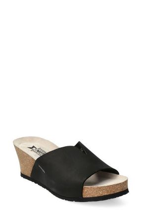 Mephisto Lisane Wedge Slide Sandal in Black at Nordstrom, Size 10