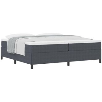 vidaXL Estructura De Cama Gris Oscuro 200 X 200 Cm Telas De Pana Vidaxl