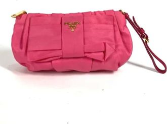 Prada Pre-owned Clutches, female, Pink, Size: ONE SIZE Pre-owned Fabric prada-bags
