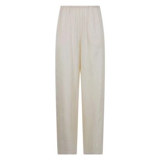 Toteme Wide Broeken - Dames - Wijde Broeken - Beige - S - Broeken