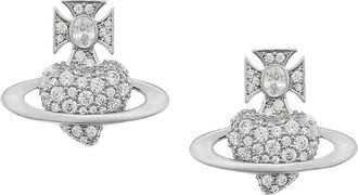 Vivienne Westwood Crystal Embellishments ValentineS Agnatha Earrings Accessories