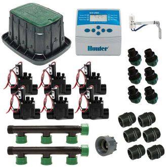 Hunter Kit Completo Di Irrigazione 24v Con Programmatore Elettrico Eco Logic Hunter A 6 Stazioni Offerta Esclusiva
