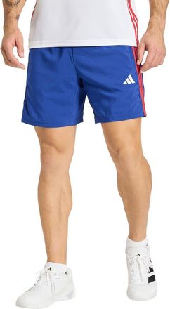 adidas Workout Essentials Base 3-Stripes Shorts in Mystery Ink/Better Scarlet at Nordstrom Rack, Size Xx-Large