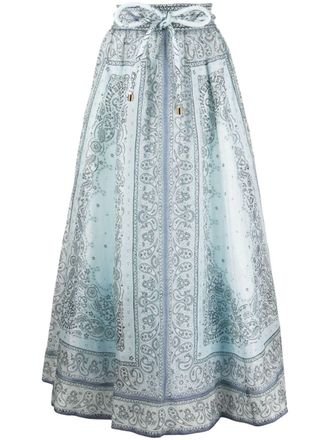 Zimmermann Matchmaker midi skirt - Blue
