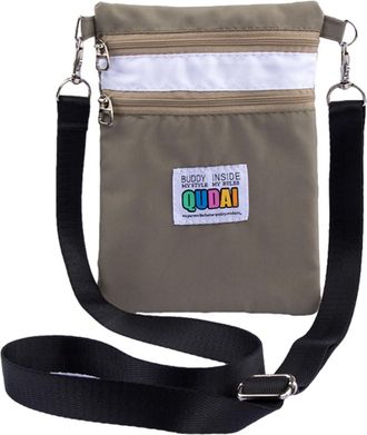 Generic Mini Crossbody Phone Bag - Unisex Cotton Canvas Purse for Small Items Storage, Features Three Layers for Cards, Keys, Coins, and Passport