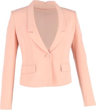 BOSS Boss Tailored Cropped Blazer in Pink Viscose