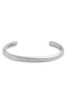 Clifton Wilson Stainless Steel Stacking Bangle in Silver at Nordstrom