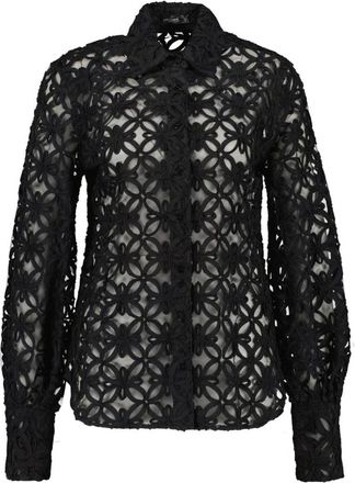 van Laack Overhemden, Dames, Zwart, M, Katoen, Cellina Blouse
