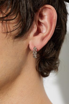 Off-white Single Earring, Mens, Silver