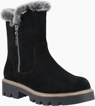 Hush Puppies Womens Ambre Womens Zip Boots - Black - Size: 6