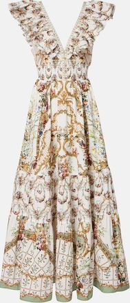Camilla Abito lungo in cotone con stampa floreale