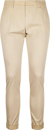 Dondup Light Beige Slim-Fit Trousers with Tailored Silhouette