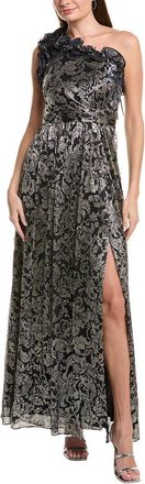 Adrianna Papell One Shoulder Crinkle Gown