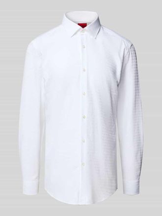 HUGO BOSS Slim Fit Business-Hemd mit Knopfleiste Modell Kenno in Weiss, Gr&ouml;&szlig;e 39