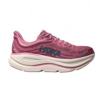 Hoka One One Womens Bondi 9 Running Shoes In Lingonberry/cranberry
