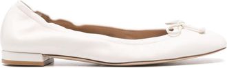 Stuart Weitzman Bria leather ballerinas - women - Calf Leather/Calf Leather/Calf Leather - 38,5 - White