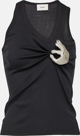 Coperni Emoji embellished cotton tank top
