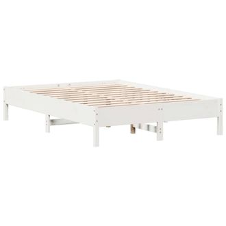 Berkfield Home Bed Frame without Mattress White 120x200 cm Solid Wood Pine | Size: Small Double