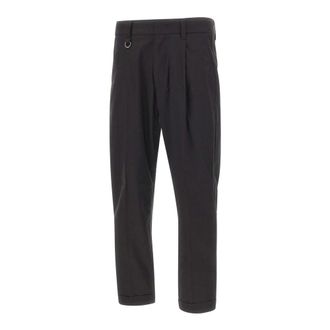 Paolo Pecora Suit Trousers, male, Black, Size: XS Pleated Trousers