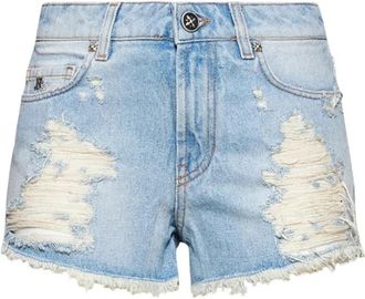 John Richmond Denim Shorts - Dames - Denim shorts - Blauw - W26 - Denim - Korte Broeken