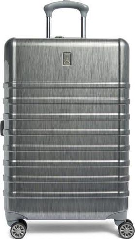 Rollmaster Lite 2 24-Inch Expandable Medium Checked Hardside Spinner Luggage in Jet Grey at Nordstrom Rack