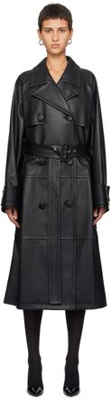 Stand Studio Black Betty Faux-Leather Trench Coat