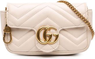 Gucci Pre-owned Gucci Mini GG Marmont Matelasse Calfskin Flap Crossbody Ladies E0UCYXEAAEL9GIOS