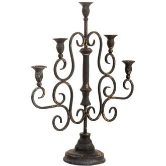 Wanderlust Deco Wanderlust Deco - Candelabro Metal Para 5 Velas Envejecido 45,5x13,5x48,5h Cm
