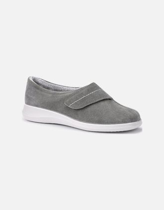Hotter Womens Wrap Womens Slippers - Grey - Size: 3