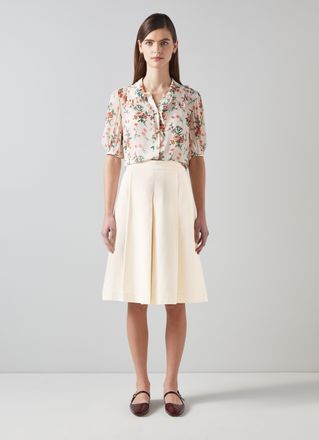 L.k. Bennett Womens Abbie Trousers, Ecru - Cream - Size 18 UK