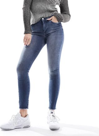Only ankle length skinny jeans in blue gray denim