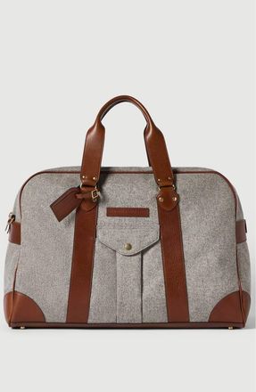 Brunello Cucinelli Virgin wool, alpaca and cashmere flannel street bag with grained calfskin inserts in Medium Grey at Nordstrom