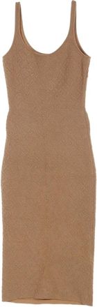 Fendi x Skims Abito midi con logo jacquard anni 2010 - Toni neutri