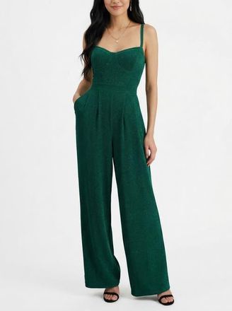 Rachel Roy Serena Sleeveless Corset Jumpsuit in Fir Green at Nordstrom, Size X-Large