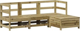 vidaXL 4 Piece Garden Sofa Set Impregnated Wood Pine vidaXL