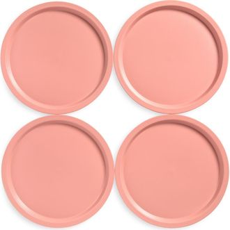 Aaron Probyn Neu Dinner Plate Set of 4 in Matt Dusty Pink at Nordstrom